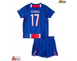 Paris Saint-Germain Vitinha #17 Primera Equipación Niños 2026-27 Manga Corta (+ Pantalones cortos)